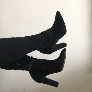 Black Thigh High Boots